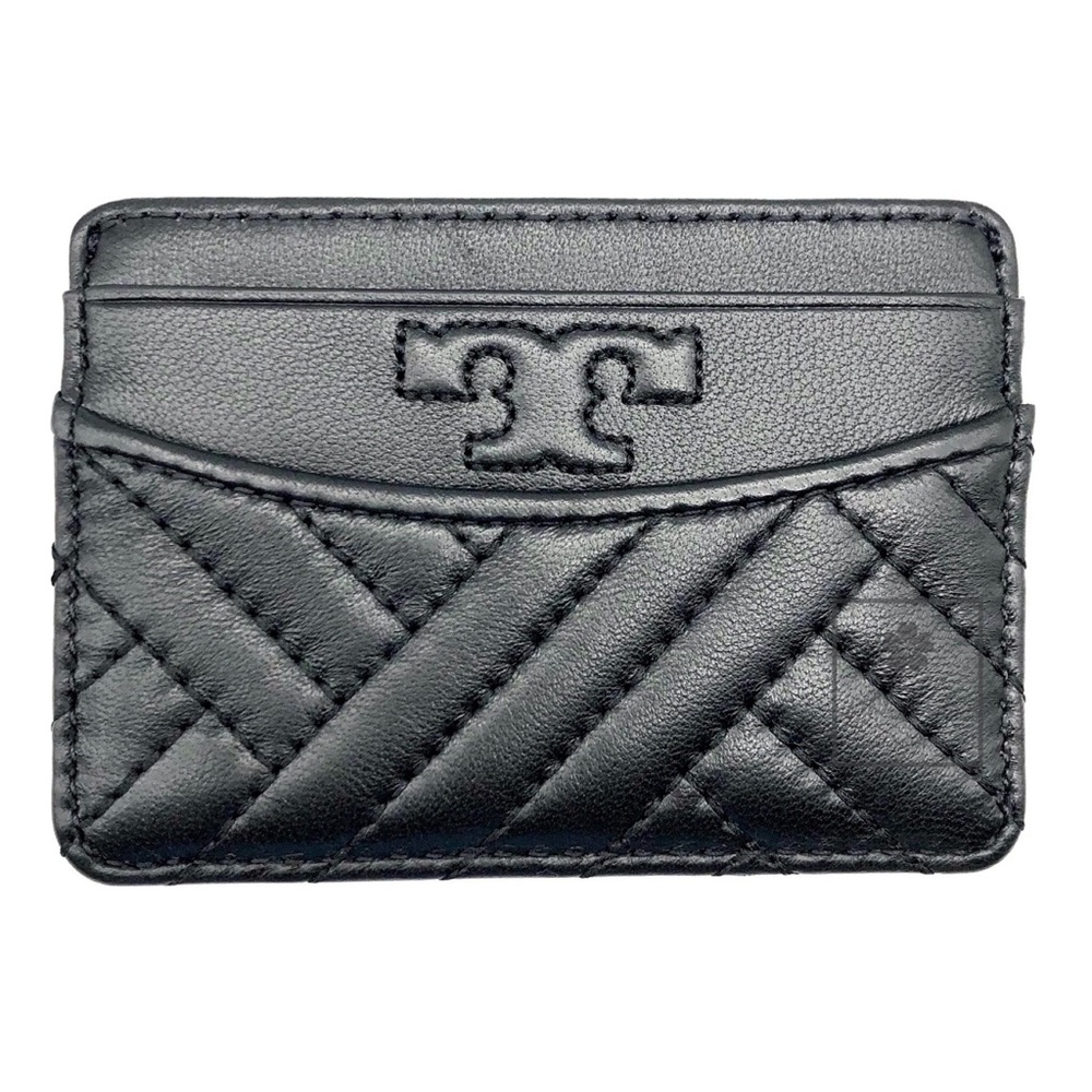 Tory Burch - Alexa Slim Card Case - Black Leather